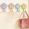 4PCS Wall Hook, Self-adhesive Flower Hook, Strong Load Bearing Drill-Free Installation, Decorative Hook for Bags Keys Towels