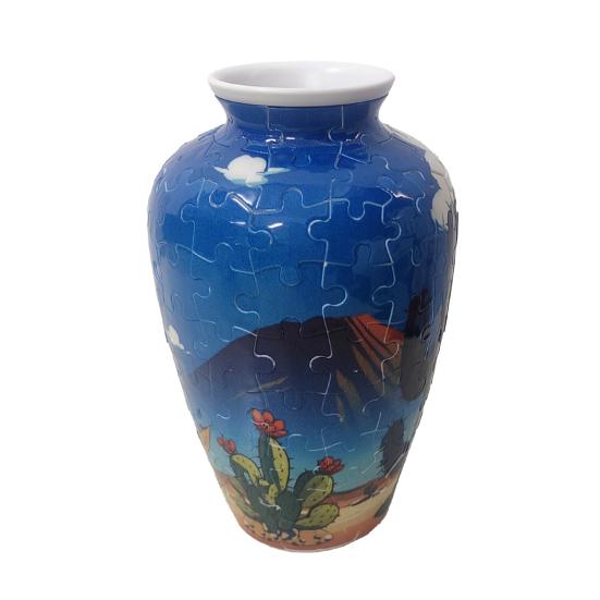 3D Puzzle Vase DIY Puzzle Vase Flower Holder 160 Curved Puzzle Pieces Decorative Floral