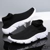 Socks and Shoes Men's Winter New Breathable Mesh Fly-woven Sneakers Lazy Large Size Men's Shoes
