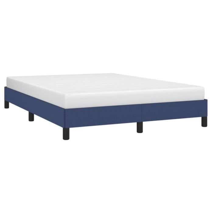VidaXL Bed Frames Blue 140x190 Cm Fabric346718