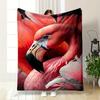 Flamingo and Flowers Blanket for All Seasons Blanket Lunch Break Throw Gift