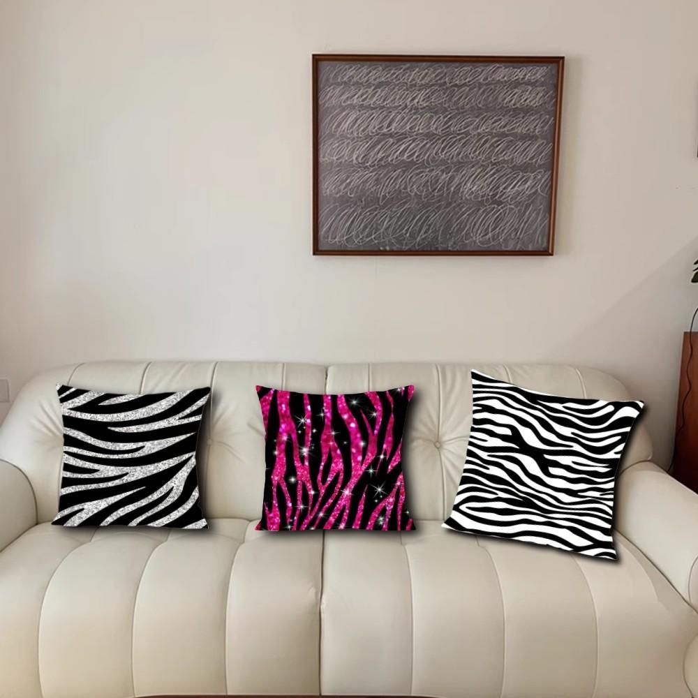 Fashion Zebra Stripes Pink Cool Pillow Case Living Room Accent Couch Back Support Square Lounge Restful Nap Companion ?