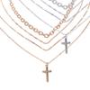 Adjustable Vintage Cross Choker Stacked Multi Layer Prayer Necklace Cross Pendant  Church
