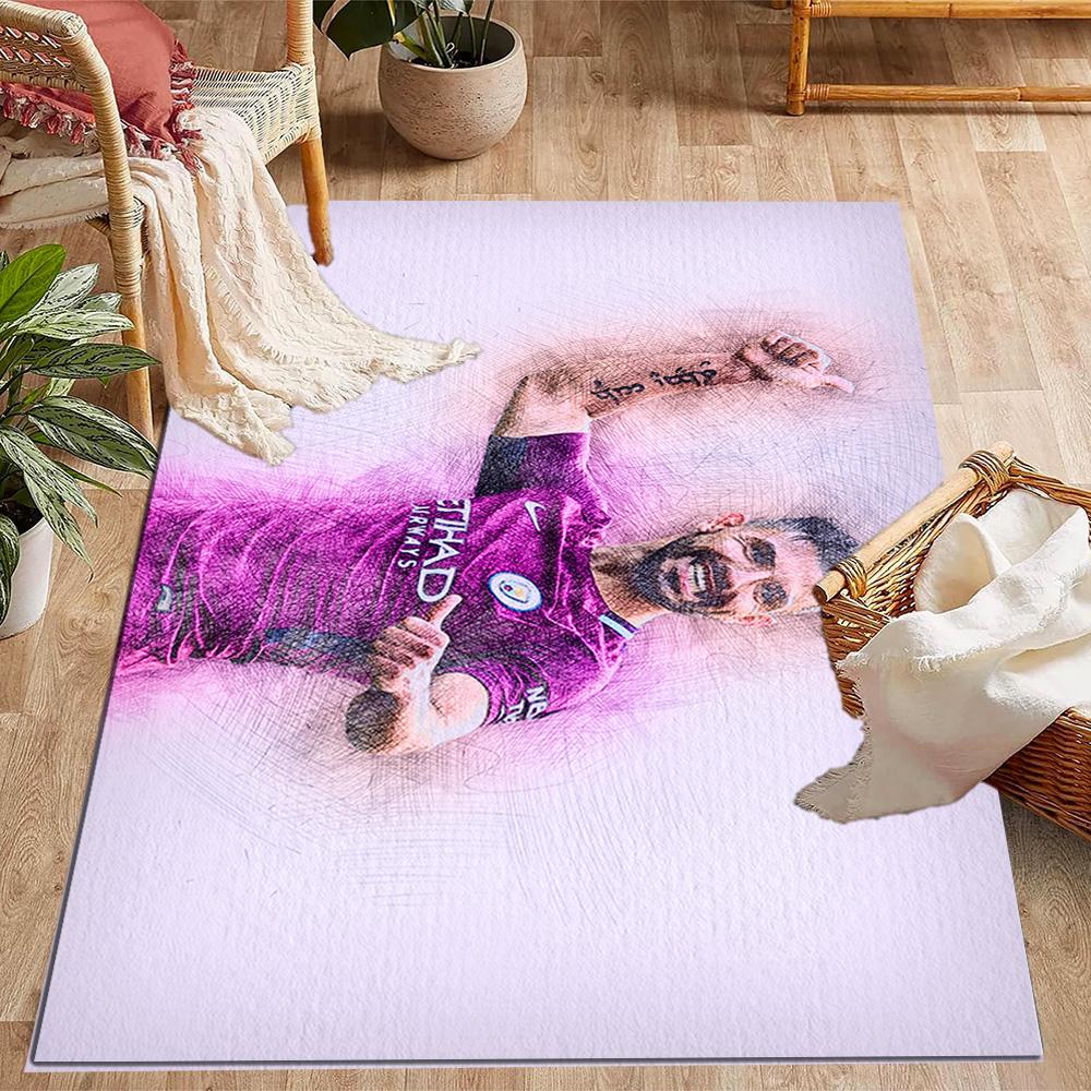 Dynamic Soccer Action Floor Mat Perfect for Bedrooms Kitchen Dining Room Dormitory Anti-slip Rug Office home decor Perfect Gift for Friends & Family