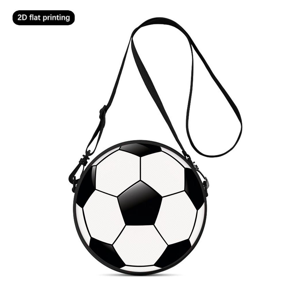 Bolso Redondo con Estampado de Fútbol Bolso Cruzado Casual para Mujer Mejores Regalos Bolso Cruzado Casual Diario Plano 2D