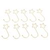 120pcs Star Shaped Christmas Tree Hooks Decoration Hangers Stainless Steel for Easter Halloween Party