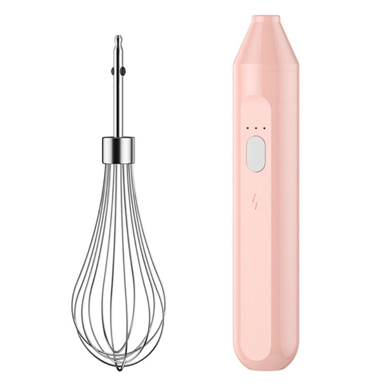 Batteur à œufs réglable à 3 vitesses, mousseur à lait rechargeable, fouet électrique portatif, batteur à mousse, mélangeur à main facile à utiliser