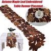 Fall Embroidered Maple Leaves Placemats Fall Thanksgiving Harvest Table Placemats for Party Kitchen Dining Home Decor