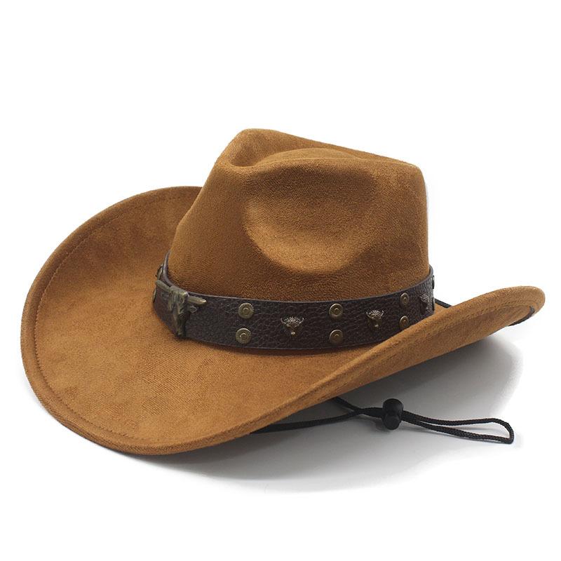JYL TS DIY Western Cowboy Hat Men Summer Wide Brim Sunshade Beach Hat