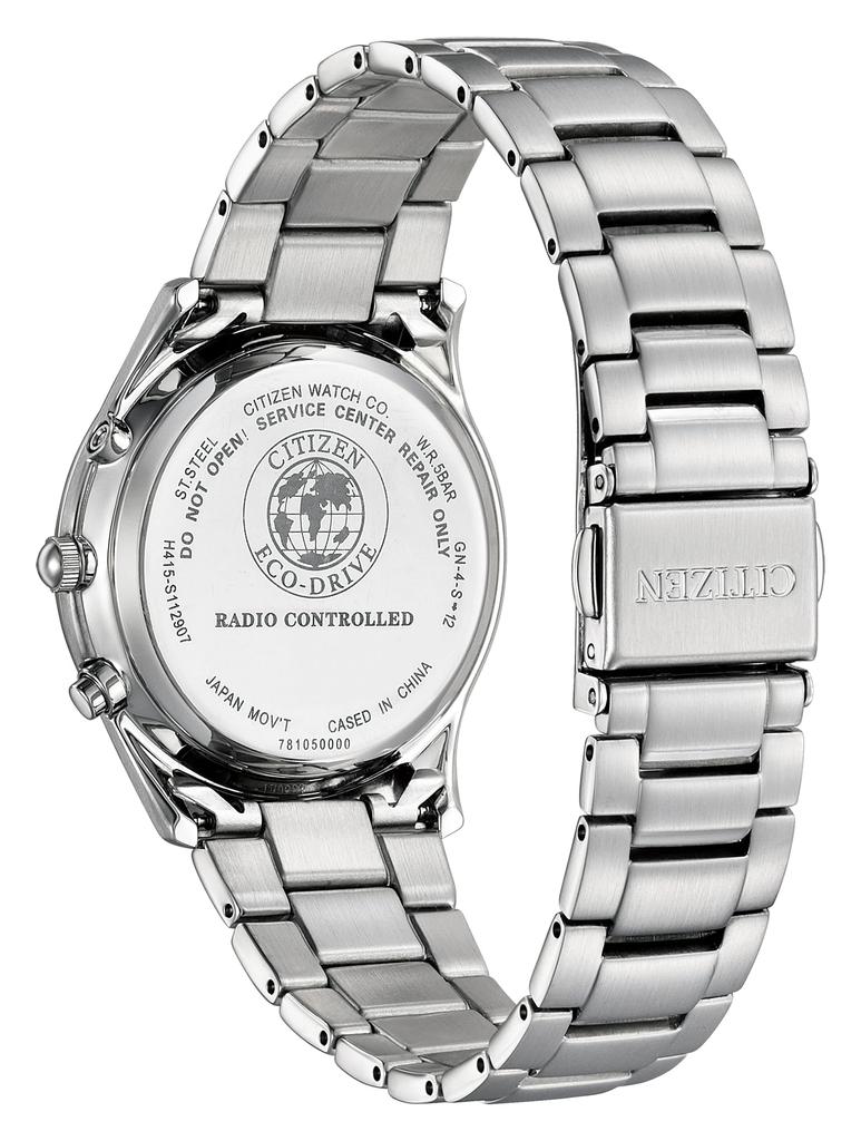 CITIZEN Collection AS1060-54E Eco-Drive Radio-Controlled Watch Thin Stainless Steel Black Dial Men's