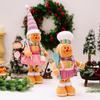 Christmas Cartoon Figurine Extendable Gingerbread Man Chef Gnome Christmas Window Display Festival Desktop Decoration Supplies