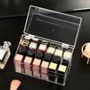 Transparent Lipstick Storage Box Organizer with 18 Compartments Large Capacity Dustproof Lipstick Nail Polish Container