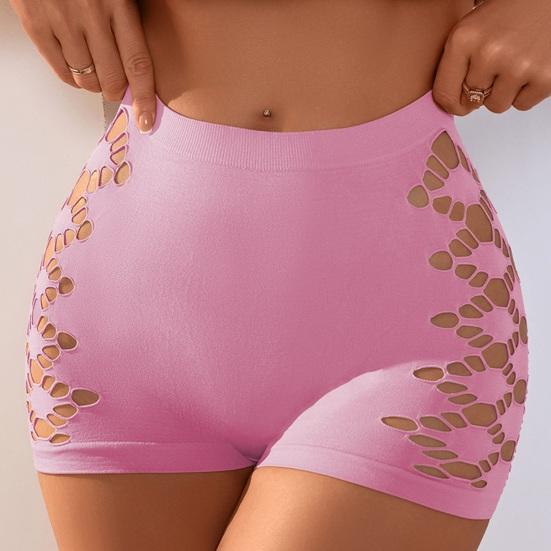 Damen Boy Shorts Unterwäsche No Show Nahtlos Seite Hohl Boxer Slips Sexy