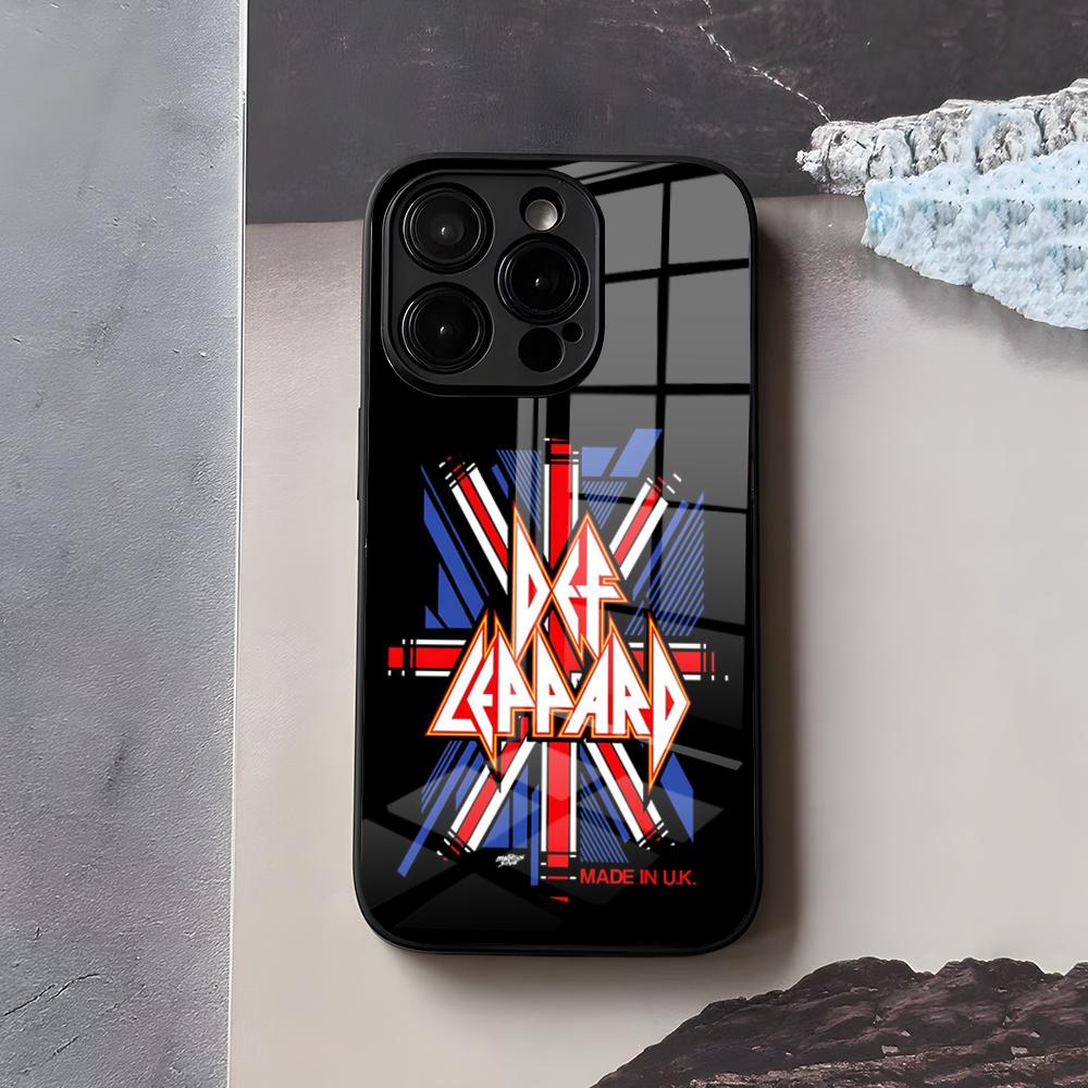 Hot Rock Band D-Def Leppard Phone Case For IPhone 17 Air 16 E Pro Max 15 14 13 Mini 12 Pro 11 Max Plus Black Glass Cover