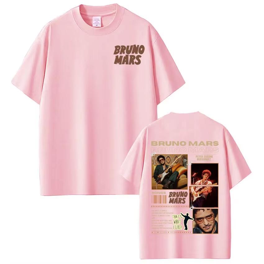 Singer Bruno Mars New Album Tour 2026 Graphics Tee Shirt Men Women Casual Harajuku Short Sleeve Top Hiphop Streetwear