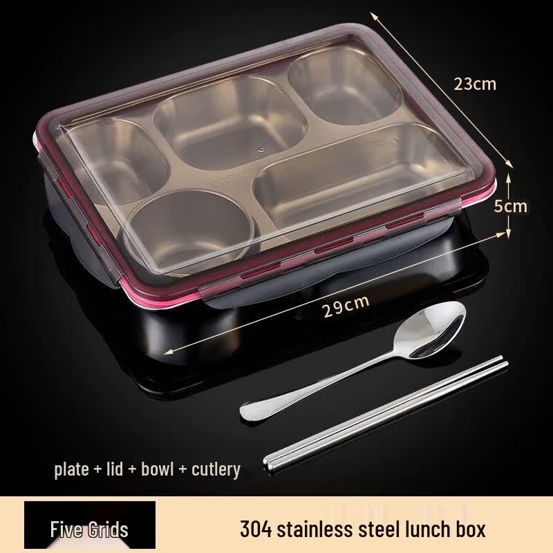 Divided Stainless Steel Leak-Proof Lunch Box