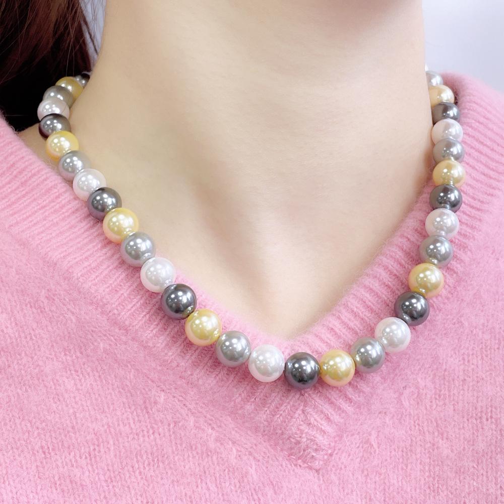 

Zhengyuan разноцветный жемчуг действительно много льняных бисерных ожерелий с узлами, цепочки на ключицы, модные легкие роскошные цепочки для свитеров с темпераментом