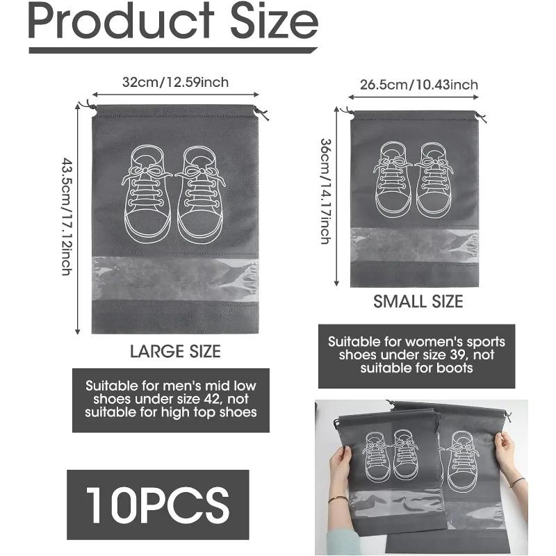Non-Woven Shoe Storage Bags Portable Travel Shoe Dust Bags Organizer Pouch Packing Bag for Shoes Storage Organizers