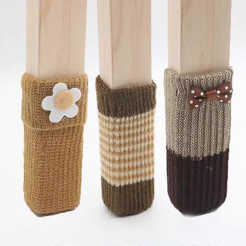 4-Piece Chair Foot Protectors for Knitting Socks, Furniture Socks, Anti-Slip Floor Covers