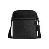 Signature Canvas Leather Vertical Crossbody Bag In Black For Unisex Daily Use