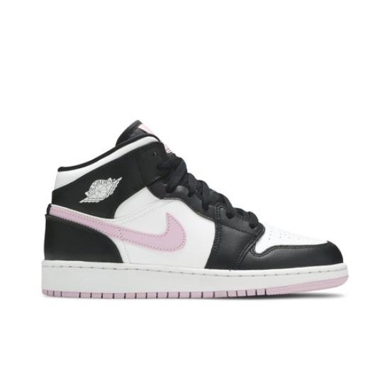 Air Jordan 1 Mid GS Bianco Rosa Artico Chiaro 555112-103
