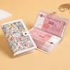 A6 Cash Budget Ledger Flower Printed Leather Savings Book Button Notebook for Money  Office