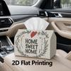 1pc, 2D Flat Printing, Tissue Box for Home Cozy for Home Decoration Pattern Printed Tissue Box, Suitable for Home, Car, And Party Decoration Tissue Ho