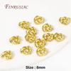 18K Gold Plated Metal Bead Separators For Bracelets,Weave Pattern Beads,Spacer Beads For Jewelry Making DIY Accessories
