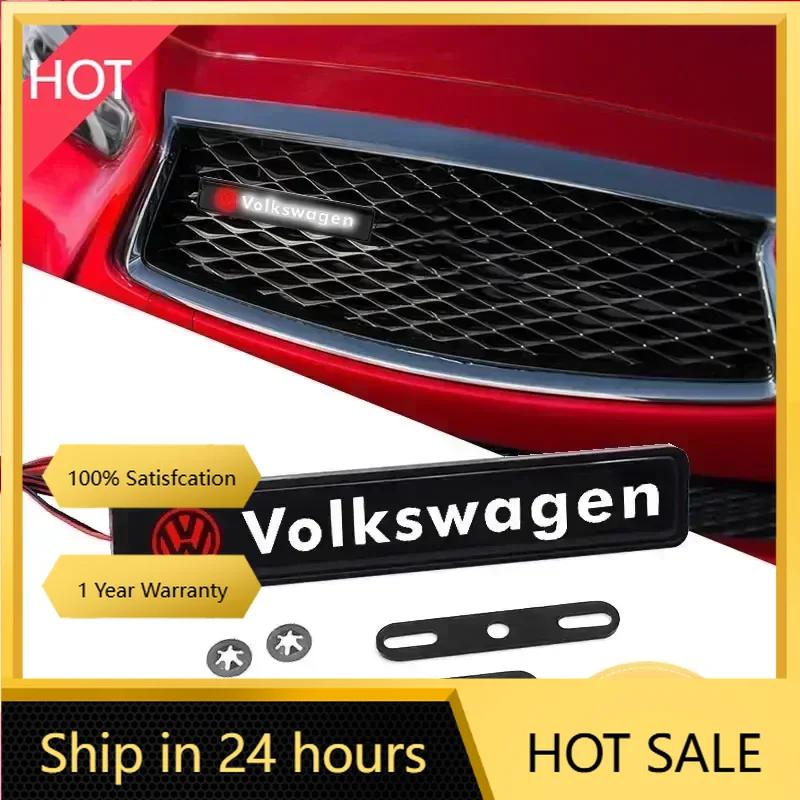Neues Auto LED Front-Kühlergrill-Emblem Abzeichen Dekoratives Licht für Volkswagen GOLF Polo Tiguan VW TOURAN CADDY PASSAT Auto Zubehör
