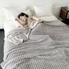 Durable Solid Color Flannel Blanket Comfortable Warm Sofa Blanket Thickened Soft Office Nap Blanket Unisex