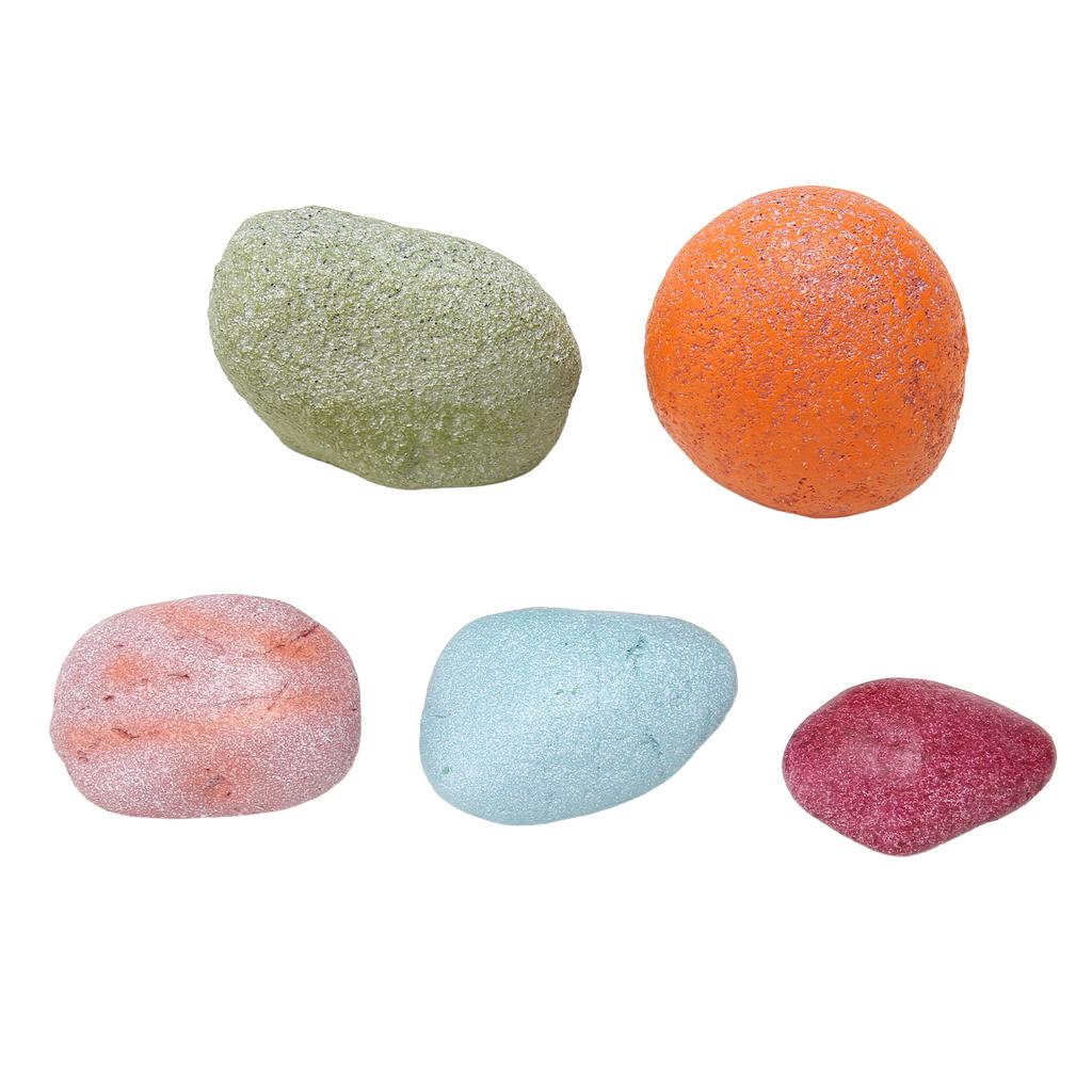 Aquarium Stones 5 Pieces Colorful Aquarium Decorative Stones, Colorful Gravel for Aquarium Rocks Aquarium Pebbles Vase Filler Gemstones Aquarium Rocks