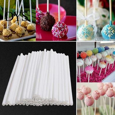 200Pcs Plastic Sucker Sticks Lolly Lollipop Candy Chocolate DIY Decorating Mold