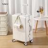 TOBERLIR Aluminum Frame PC Hard Shell Luggage with TSA Lock