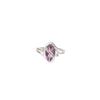 Natural Amethyst Gemstone 925 Sterling Silver Jewelry Zircon Engagement Ring CZR-8-10