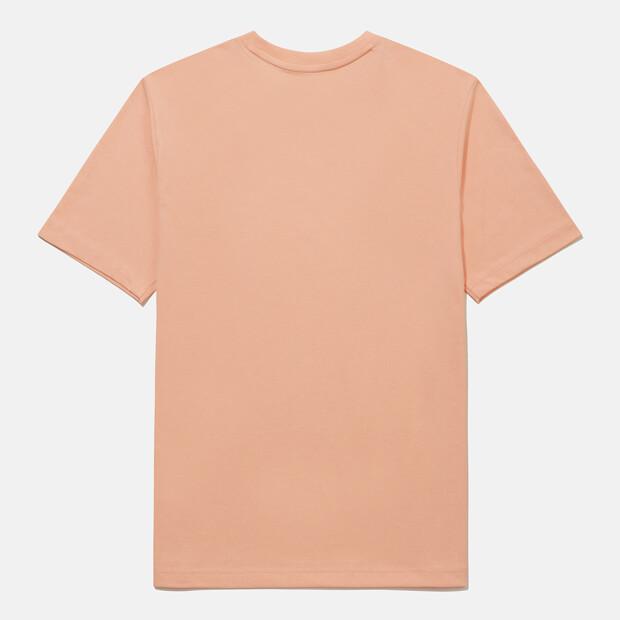 DESCENTE Small Wording Cotton Short Sleeve T-Shirt Coral Sr123Uts15 (B Type)
