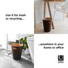 Umbra Woodrow Lidless Wooden Trash Natural Solid Stylish Light Espresso Can, Round, Pail, Can, Dustbin, Bentwood, Wood, Design, 7.5L,