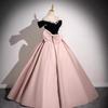 Rosa Abendkleid 1011 neues One-Shoulder Super Fee Französisches Satin Prinzessinnenkleid Geburtstagsparty Kunstprüfungskleid Kleid Kleid