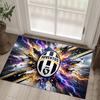 Juventus FC Design Kristall-Samt-Teppich Gemütlich Nicht?Rutschfester Teppich mit Aufdruck für Schlafzimmer Wohnzimmer Eingang