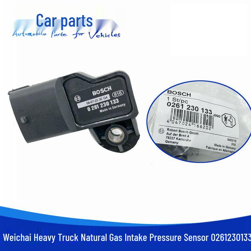 133: Compatible with Weichai Yutong Sinotruk Bosch Natural Gas Intake Pressure Sensor 0261230133.
