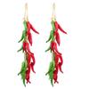 4pcs Simulated Hanging Chili Peppers Set Decorative Chili Peppers Realistic Vegetable Decoration For Kitchen And Restaurant