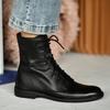 New Ladies Uniform Leather Boots Black Versatile Women's Causal Ankle Boots School Performance Woman Fashion Boots Simple