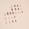 Almond Press on Nails with Glitter Natural Unbreakable Nail Simple Wear for Shopping Traveling Dating