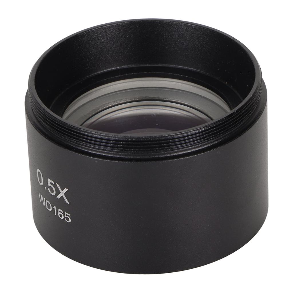 Stereo Microscope Objective Lens 0.5X Zoom HD Large View Auxiliary Objective Lens for Demagnifying Telescope D35mm