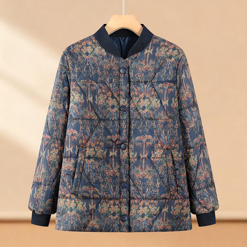 Women's Lightweight Warm Padded Jacket - Ideal for Middle-Aged and Elderly - Close-Fitting Inner Lining for Mothers and Grandmas