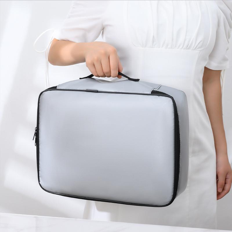 Travel Document Organizer With Fireproof Silicone For Family And Travel Use
