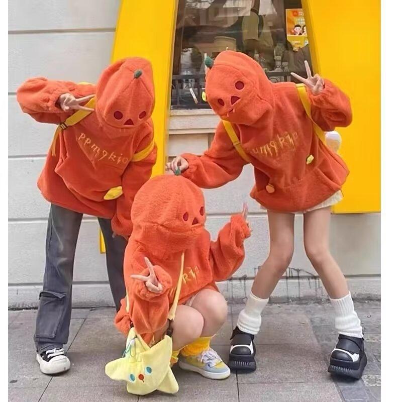 Autumn/Winter 2024 American Retro Pumpkin Hoodie - Unisex Youth Pullover by National Tide Brand