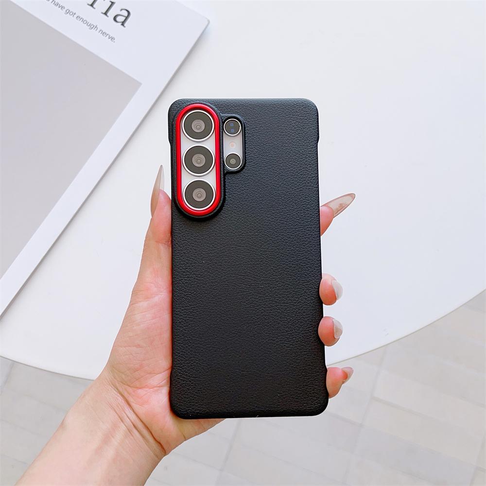 Leather Frameless Ultra Thin Magnetic Case For Samsung Galaxy S26 Ultra S25 Ultra For Magsafe Wireless Charge Shockproof Cover Galaxy S25 Ultra
