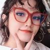 Fashion RMM Brand New Cat Eye Plain Glasses Anti Blue Light Glasses Frame Retro Big Frame Eyeglasses for Women