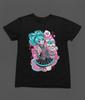 KawaiFire Style / Streetwear / Japan Style / Unisex / 100% Cotton. Girl with Bunny Tee | Anime Pastel Goth Harajuku Shirt