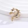 Stylish Equestrian Rhinestones Brooch Pin For Jackets Scarves Outfits Zinc Alloy Crafted Shining Decorative Jewelry Gift